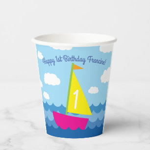 Segelschiff Niedlich Boy Kid's Geburtstagsparty Pappbecher