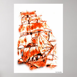 Segelschiff Print Poster
