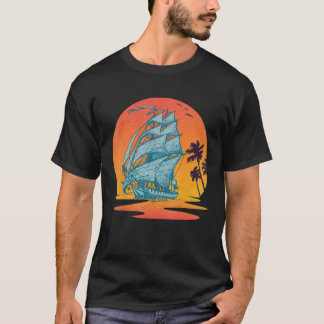 Segelschiff Retro Sailboat Eigentümerin Kapitän Se T-Shirt