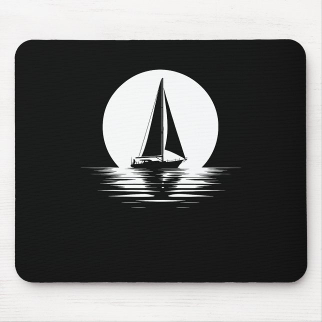 Segelschiff Sailboat - Captain Boat Sun Mousepad (Vorne)