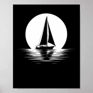 Segelschiff Sailboat - Captain Boat Sun Poster