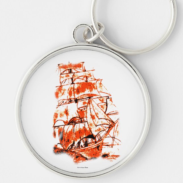 Segelschiff Schlüsselanhänger (Vorne)