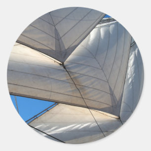 Segelschiff-Segelklammer Runder Aufkleber