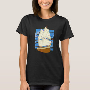 Segelschiff Segler Kapitän Schiff Segel Boot Segel T-Shirt