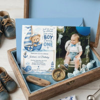 Segelschiff Teddybär Nautical 1. Geburtstagsfoto