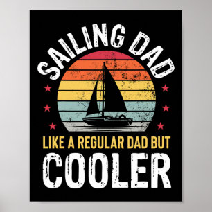Segelschiff Vater Segelboot Langboot Vatertag Sai Poster
