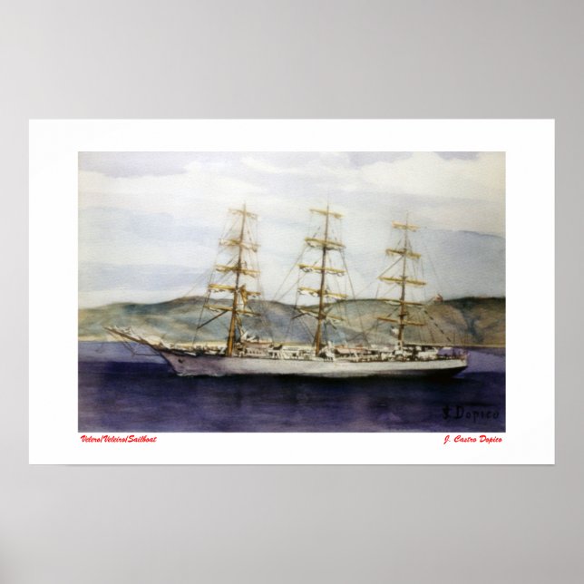 Segelschiff/Veleiro/Sailboat Poster (Vorne)