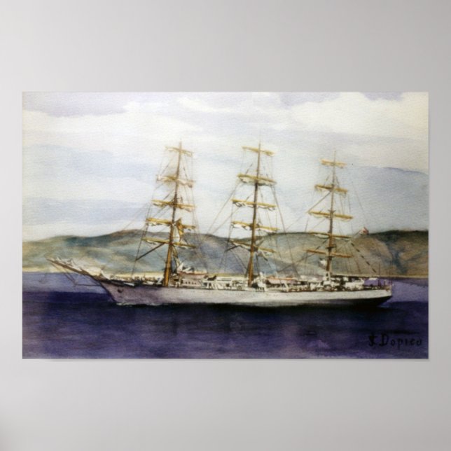 Segelschiff/Veleiro/Sailboat Poster (Vorne)