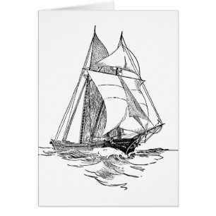 Segelschiff Wellenwasser-See