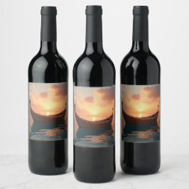 Segelschiff Wine Flaschenetikett Weinetikett