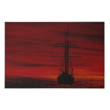 Segelschiffe bei Sonnenuntergang 