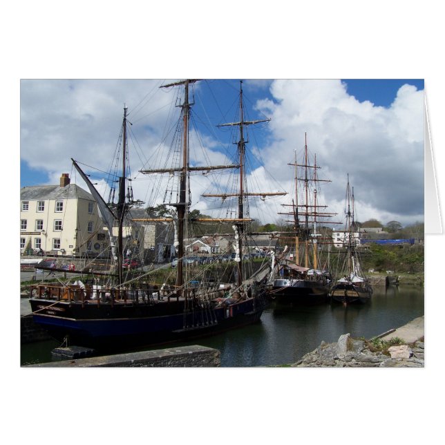 Segelschiffe Charlestown Hafen Cornwall Foto (Vorderseite (Horizontal))