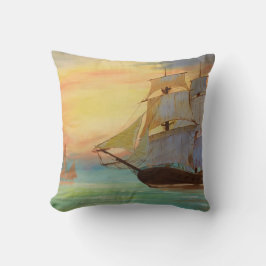 Segelschiffe dekoratives Kissen