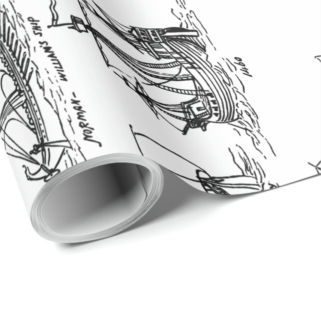 SEGELSCHIFFE VON FRÜHER GESCHENKPAPIER (Rolleneckpunkt)