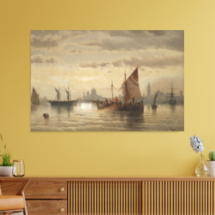 Segelschiffe vor Venedig Leinwanddruck