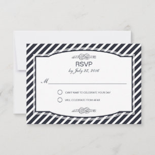 Segelschifferknoten Navy Hochzeit RSVP Karten