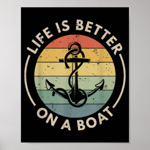 Segelsport Segeln Segelboot Leben ist besser Poster