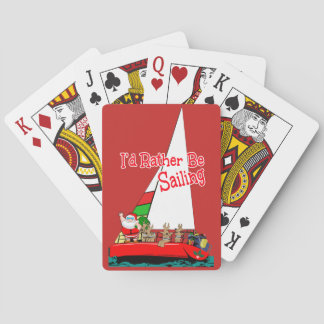 Segelt lieber zu Weihnachten mit dem Weihnachtsman Spielkarten