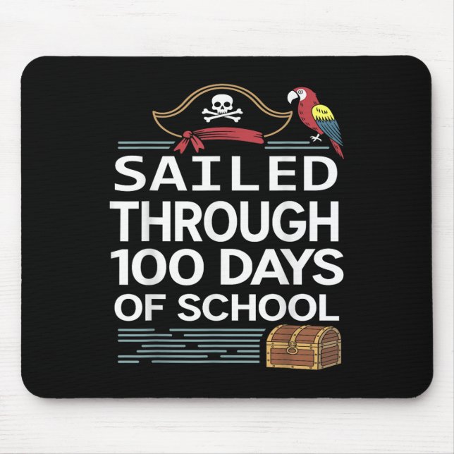 Segelte durch 100 Tage Schulpferd Schiff Teac Mousepad (Vorne)