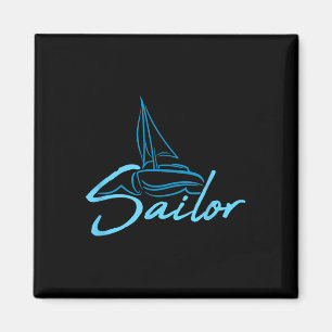 Segeltext-Logo-Segel-Crew-Spaß-Schiff-Boot-Symbol Magnet