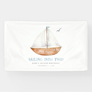 Segeltörn in zwei nautische Geburtstagsbanner Banner