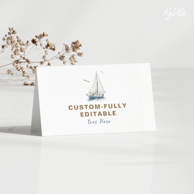 Segeltörn über Nautic Faltfood Zelt B'day Card Karte (Von Creator hochgeladen)