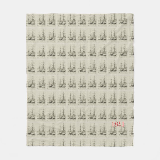 Segeltörns ins Jahr 1841 Fleecedecke (Vorderseite)