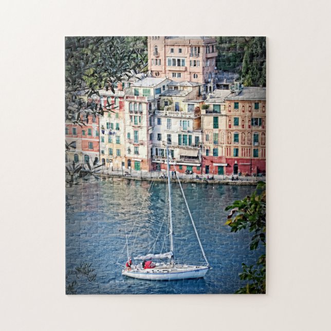 Segelurlaub in Portofino Italien - 11x14 -252 pc Puzzle (Vertikal)