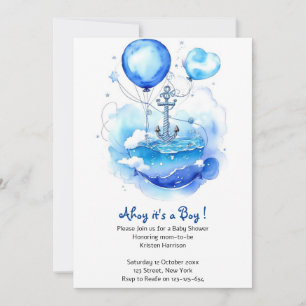 Segelweg zur Freude: Nautical Baby Shower Einladung