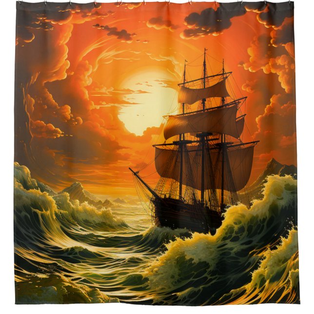 Segelwerk Duschvorhang (Vorderseite)
