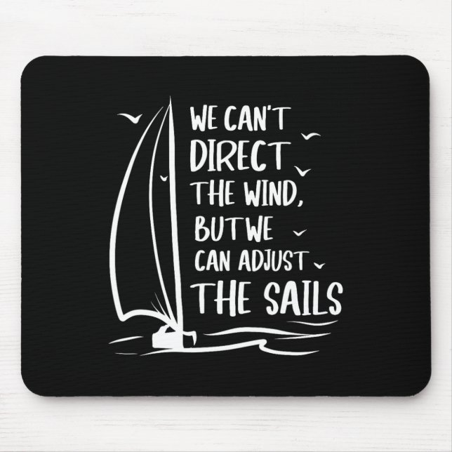 Segelwind passt das Segelboot an - Segelboot Mousepad (Vorne)