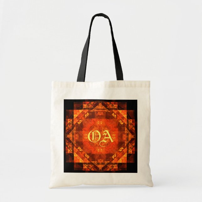 Segen Abstrakt Art Monogram Bag Tragetasche (Vorne)