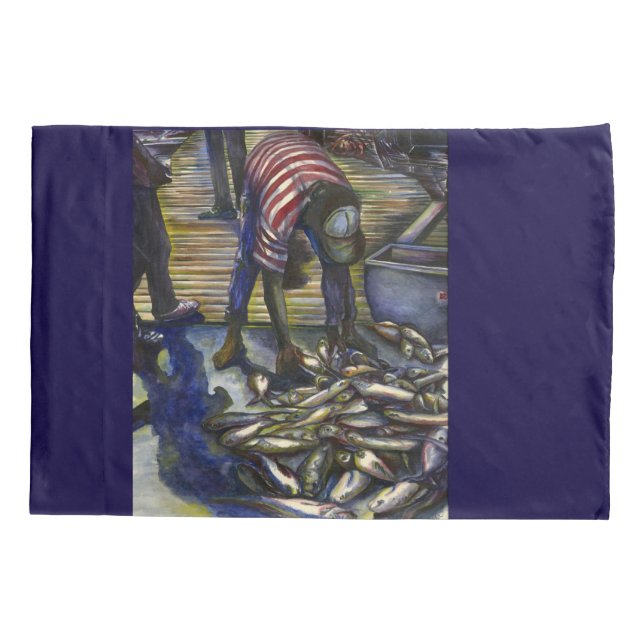 Segen am Samstag, Hafen Insel, Bahamas Kissenbezug (Rückseite)