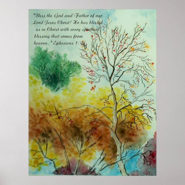 Segen Autumn Watercolor Poster (Vorne)