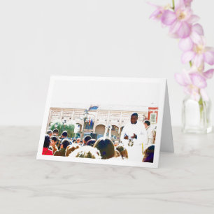 Segen der Haustiere in der spanischen Stadt Karte