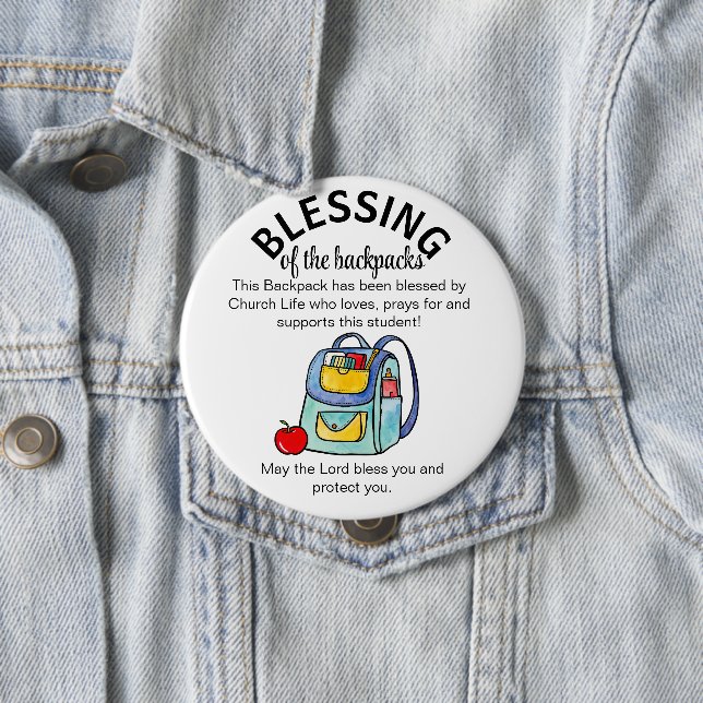 Segen der Rucksäcke Geschenk Tags Schlüsselring Bu Button (Beispiel)