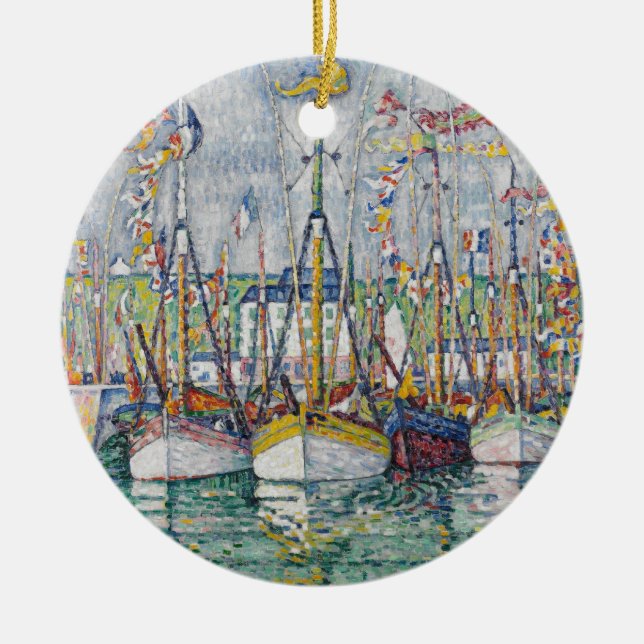 Segen der Thunfisch-Flotte bei Groix, 1923 Keramikornament (Vorne)