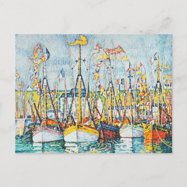Segen der Thunfischflotte in Groix von Paul Signac Postkarte (Vorderseite)