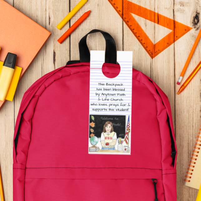 Segen des Backpacks Apple für den Lehrer Türanhänger (Von Creator hochgeladen)