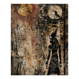 Segen des Mondgottes des alten ägyptischen Pharaos Poster