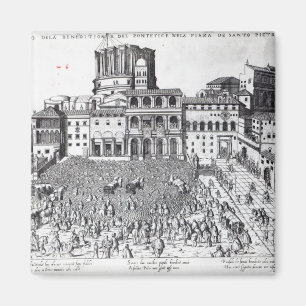 Segen des Papstes in St Peter Quadrat Magnet