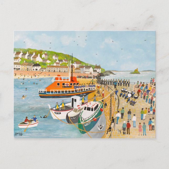 Segen des Rettungsbootes in Mousehole Postkarte (Vorderseite)