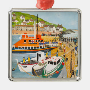 Segen des Rettungsboots am Mousehole Silbernes Ornament