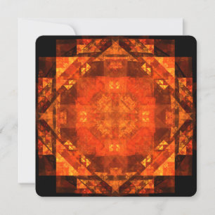 Segen Feuer Mandala Abstract Art Design Einladung