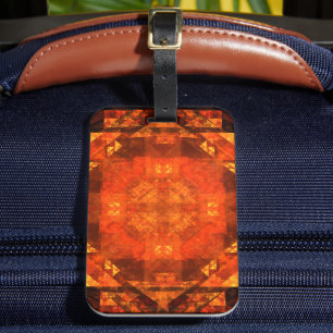 Segen Feuer Mandala Abstrakte Kunstgestaltung Gepäckanhänger