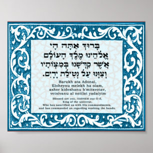 Segen für Handwäsche Poster