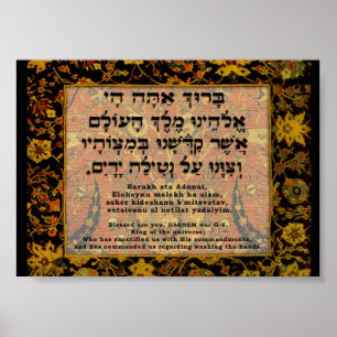 Segen für Handwäsche Poster