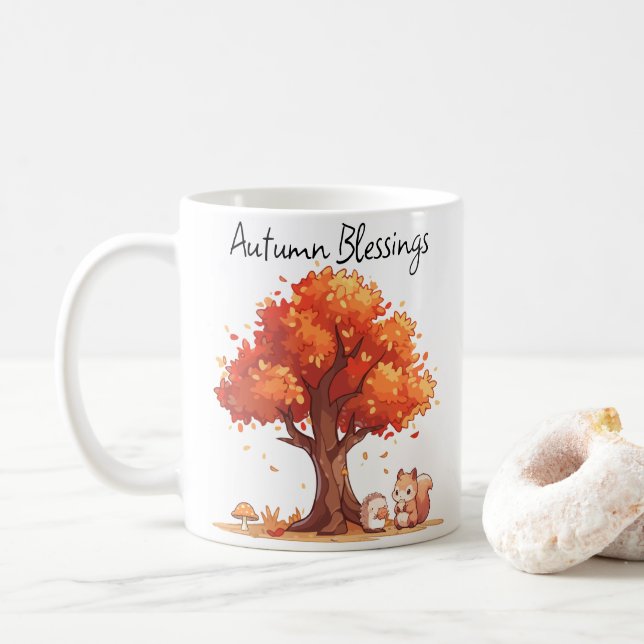 Segen im Herbst Kaffeetasse (Mit Donut)