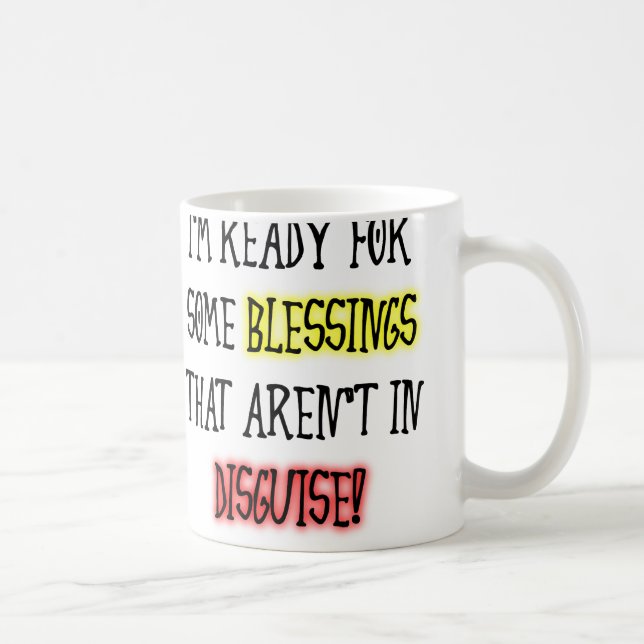 Segen in versteckter Witzmugge oder Reiseumarmung Tasse (Rechts)