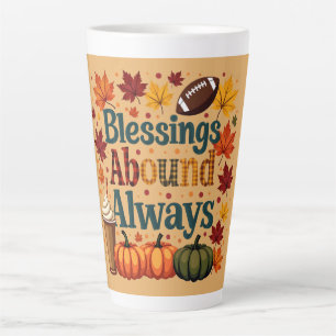 Segen ist immer reichlich vorhanden Herbstdesign Milchtasse